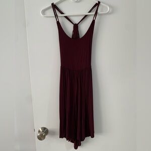 Empyre Wine Backless Dress